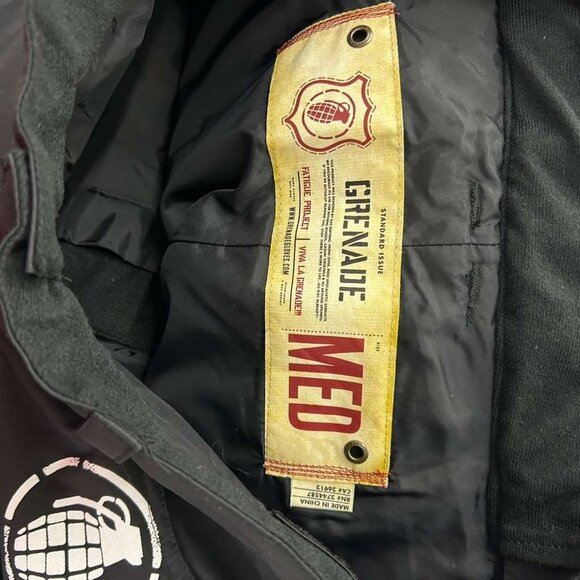 Grenade Men's Medium Snowboard Pants Black Pockets Logo Vented - Picture 11 of 16